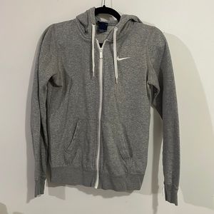 Gray Nike Zip Up Hoodie